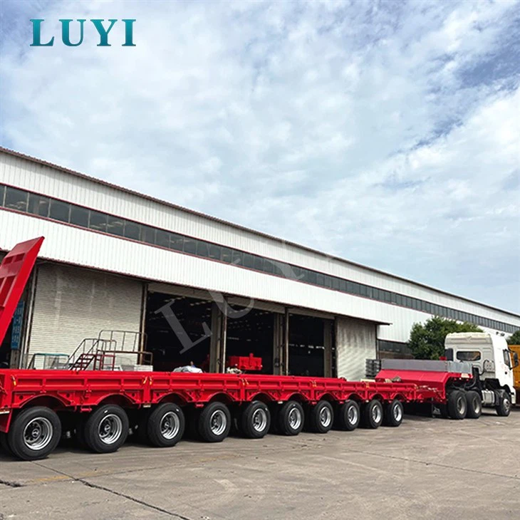 10 Axles Low Bed Trailer With Ramp suppliers