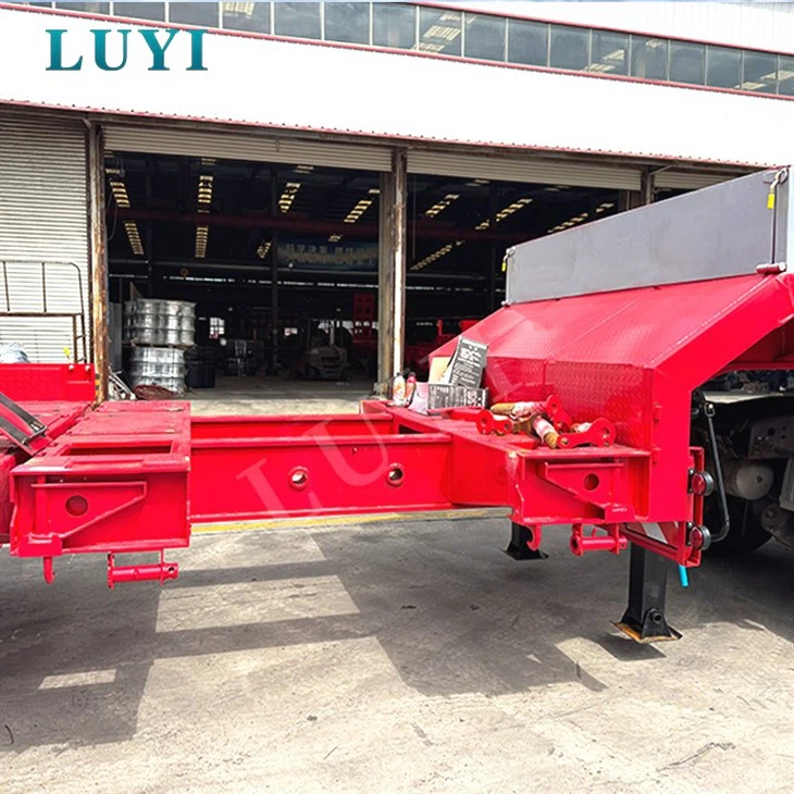 10 Axles Low Bed Trailer With Ramp high quality